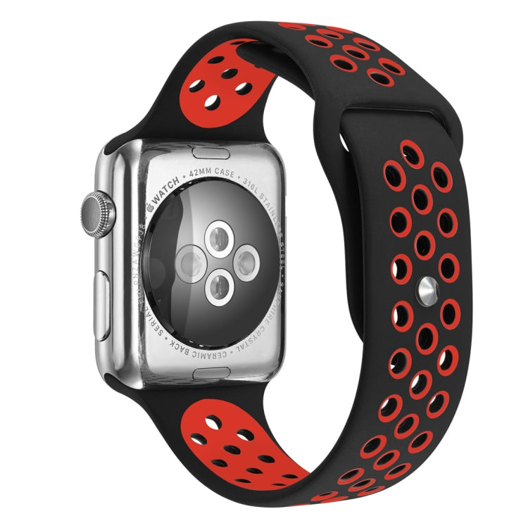 Pour Apple Watch Series 10 42mm / 9&8&7 41mm / SE 3&SE 2&6&SE&5&4 40mm / 3&2&1 38mm Bracelet Sport Classique en Silicone Tendance (Gris Blanc), WA1230A, WA1230B, WA1230BG, WA1230BH, WA1230BL, WA1230BM, WA1230BR, WA1230BY, WA1230C, WA1230D, WA1230DW    ...