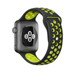 Pour Apple Watch Series 10 42mm / 9&8&7 41mm / SE 3&SE 2&6&SE&5&4 40mm / 3&2&1 38mm Bracelet Sport Classique en Silicone Tendance (Gris Blanc), WA1230A, WA1230B, WA1230BG, WA1230BH, WA1230BL, WA1230BM, WA1230BR, WA1230BY, WA1230C, WA1230D, WA1230DW    ...