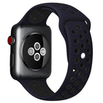 Pour Apple Watch Series 10 42mm / 9&8&7 41mm / SE 3&SE 2&6&SE&5&4 40mm / 3&2&1 38mm Bracelet Sport Classique en Silicone Tendance (Gris Blanc), WA1230A, WA1230B, WA1230BG, WA1230BH, WA1230BL, WA1230BM, WA1230BR, WA1230BY, WA1230C, WA1230D, WA1230DW    ...