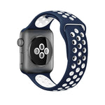 Pour Apple Watch Series 10 42mm / 9&8&7 41mm / SE 3&SE 2&6&SE&5&4 40mm / 3&2&1 38mm Bracelet Sport Classique en Silicone Tendance (Gris Blanc), WA1230A, WA1230B, WA1230BG, WA1230BH, WA1230BL, WA1230BM, WA1230BR, WA1230BY, WA1230C, WA1230D, WA1230DW    ...