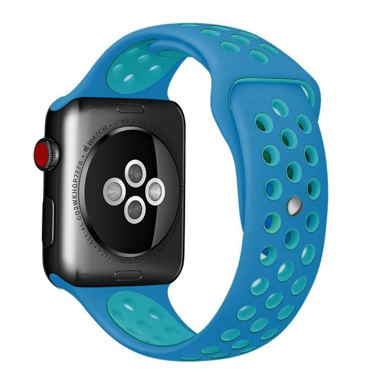 Pour Apple Watch Series 10 42mm / 9&8&7 41mm / SE 3&SE 2&6&SE&5&4 40mm / 3&2&1 38mm Bracelet Sport Classique en Silicone Tendance (Gris Blanc), WA1230A, WA1230B, WA1230BG, WA1230BH, WA1230BL, WA1230BM, WA1230BR, WA1230BY, WA1230C, WA1230D, WA1230DW    ...