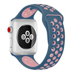 Pour Apple Watch Series 10 42mm / 9&8&7 41mm / SE 3&SE 2&6&SE&5&4 40mm / 3&2&1 38mm Bracelet Sport Classique en Silicone Tendance (Gris Blanc), WA1230A, WA1230B, WA1230BG, WA1230BH, WA1230BL, WA1230BM, WA1230BR, WA1230BY, WA1230C, WA1230D, WA1230DW    ...