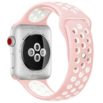 Pour Apple Watch Series 10 42mm / 9&8&7 41mm / SE 3&SE 2&6&SE&5&4 40mm / 3&2&1 38mm Bracelet Sport Classique en Silicone Tendance (Gris Blanc), WA1230A, WA1230B, WA1230BG, WA1230BH, WA1230BL, WA1230BM, WA1230BR, WA1230BY, WA1230C, WA1230D, WA1230DW    ...