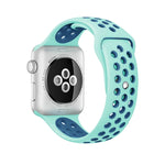 Pour Apple Watch Series 10 42mm / 9&8&7 41mm / SE 3&SE 2&6&SE&5&4 40mm / 3&2&1 38mm Bracelet Sport Classique en Silicone Tendance (Gris Blanc), WA1230A, WA1230B, WA1230BG, WA1230BH, WA1230BL, WA1230BM, WA1230BR, WA1230BY, WA1230C, WA1230D, WA1230DW    ...
