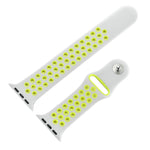 Pour Apple Watch Series 10 42mm / 9&8&7 41mm / SE 3&SE 2&6&SE&5&4 40mm / 3&2&1 38mm Bracelet Sport Classique en Silicone Tendance (Gris Blanc), WA1230A, WA1230B, WA1230BG, WA1230BH, WA1230BL, WA1230BM, WA1230BR, WA1230BY, WA1230C, WA1230D, WA1230DW    ...
