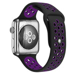 Pour Apple Watch Series 10 42mm / 9&8&7 41mm / SE 3&SE 2&6&SE&5&4 40mm / 3&2&1 38mm Bracelet Sport Classique en Silicone Tendance (Gris Blanc), WA1230A, WA1230B, WA1230BG, WA1230BH, WA1230BL, WA1230BM, WA1230BR, WA1230BY, WA1230C, WA1230D, WA1230DW    ...