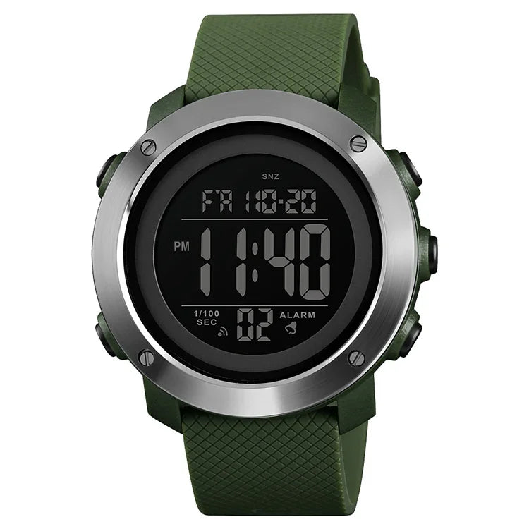 SKMEI 1416 Multifunctional Outdoor Fashion Noctilucent Waterproof Steel Ring Digital Watch, Steel Ring, 1416 Steel Ring