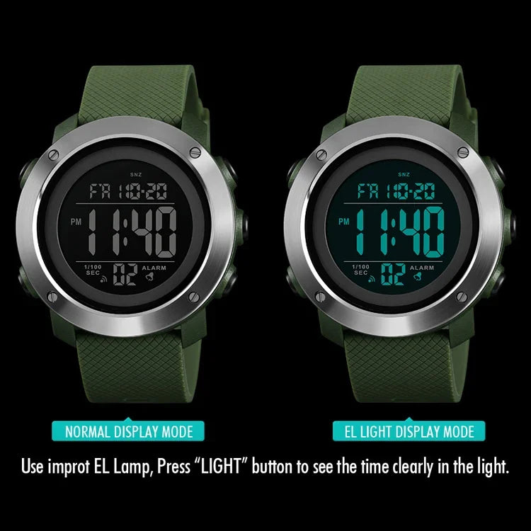 SKMEI 1426 Multifunctional Outdoor Fashion Noctilucent Waterproof Black Machine Rubber Ring Digital Watch, Black Machine Rubber Ring, 1426 Black Machine Rubber Ring