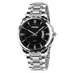 SKMEI 9069 Montre-bracelet quartz multifonctionnelle extérieure à la mode, étanche, boîtier argenté