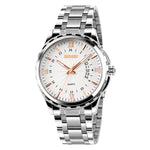 SKMEI 9069 Montre-bracelet quartz multifonctionnelle extérieure à la mode, étanche, boîtier argenté