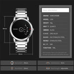 SKMEI 1260 Montre-bracelet quartz créative à la mode, étanche 30m, avec bracelet en acier inoxydable