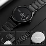 SKMEI 1260 Montre-bracelet quartz créative à la mode, étanche 30m, avec bracelet en acier inoxydable