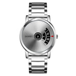 SKMEI 1260 Montre-bracelet quartz créative à la mode, étanche 30m, avec bracelet en acier inoxydable
