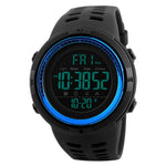 SKMEI 1251 Montre sportive numérique étanche 50m pour homme à la mode avec bracelet PU