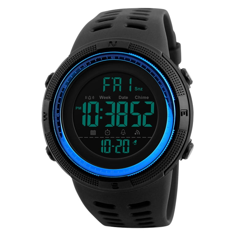 SKMEI 1251 Montre sportive numérique étanche 50m pour homme à la mode avec bracelet PU