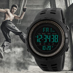 SKMEI 1251 Montre sportive numérique étanche 50m pour homme à la mode avec bracelet PU