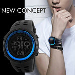SKMEI 1251 Montre sportive numérique étanche 50m pour homme à la mode avec bracelet PU
