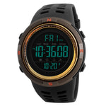 SKMEI 1251 Montre sportive numérique étanche 50m pour homme à la mode avec bracelet PU