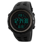 SKMEI 1251 Montre sportive numérique étanche 50m pour homme à la mode avec bracelet PU