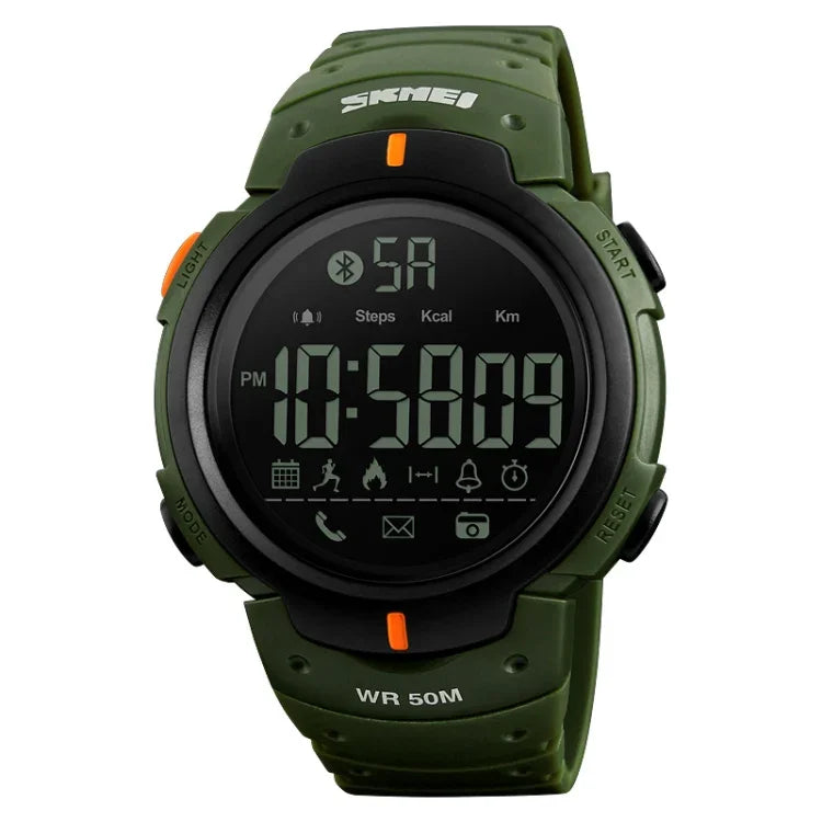 SKMEI 1301 Montre intelligente sportive Bluetooth multifonction étanche 50m, compatible avec Android & iOS