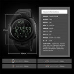SKMEI 1301 Montre intelligente sportive Bluetooth multifonction étanche 50m, compatible avec Android & iOS