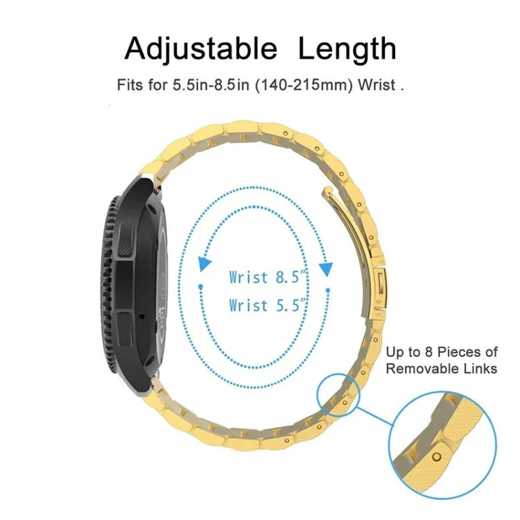 Bracelet de montre en acier inoxydable pour Samsung Gear S3 22 mm