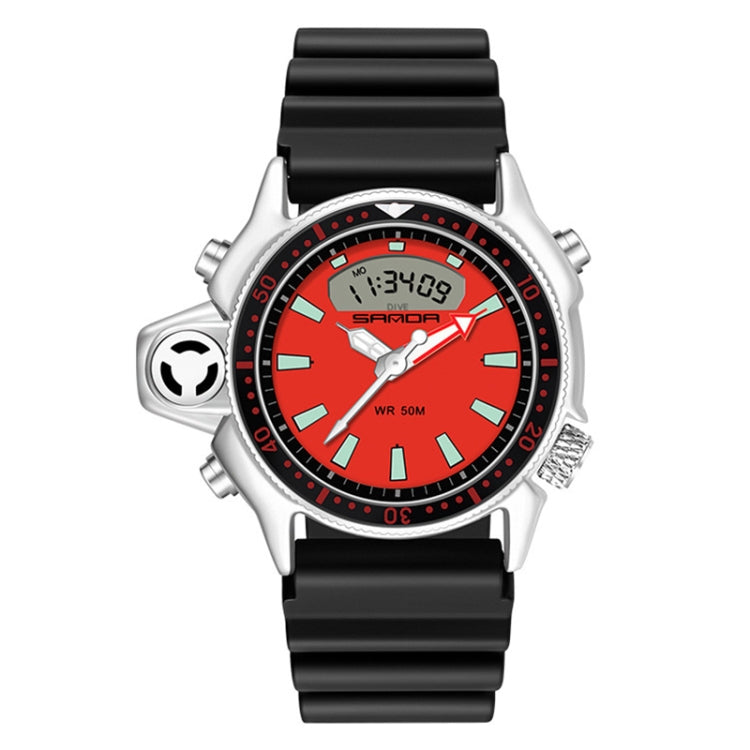 Montre numérique étanche 50m multifonctionnelle SANDA 3008 pour hommes, sports de plein air, noctiluque