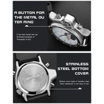 Montre numérique étanche 50m multifonctionnelle SANDA 3008 pour hommes, sports de plein air, noctiluque