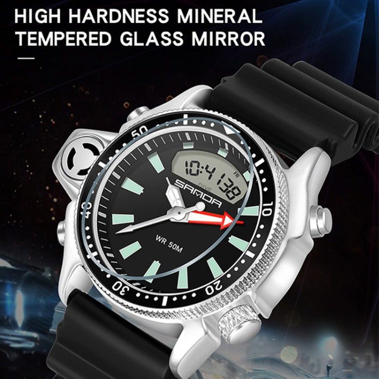 Montre numérique étanche 50m multifonctionnelle SANDA 3008 pour hommes, sports de plein air, noctiluque