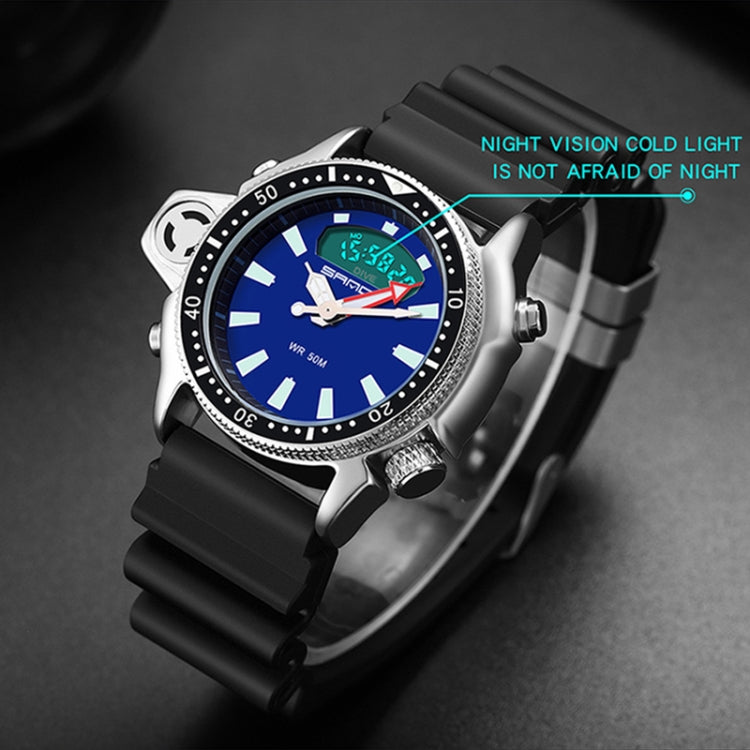 Montre numérique étanche 50m multifonctionnelle SANDA 3008 pour hommes, sports de plein air, noctiluque