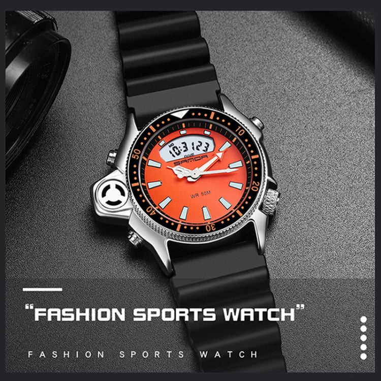 Montre numérique étanche 50m multifonctionnelle SANDA 3008 pour hommes, sports de plein air, noctiluque