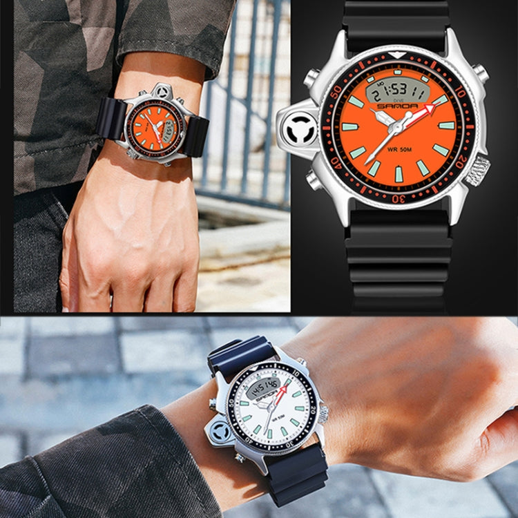 Montre numérique étanche 50m multifonctionnelle SANDA 3008 pour hommes, sports de plein air, noctiluque