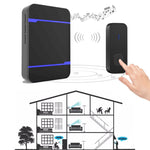 Récepteur de sonnette WiFi sans fil N15K-1T1-B 110 dB étanche IP55 à faible consommation d'énergie avec veilleuse, 53 options musicales, distance de réception : 300 m, N15K-1T1-B Blanc, N15K-1T1-B Noir