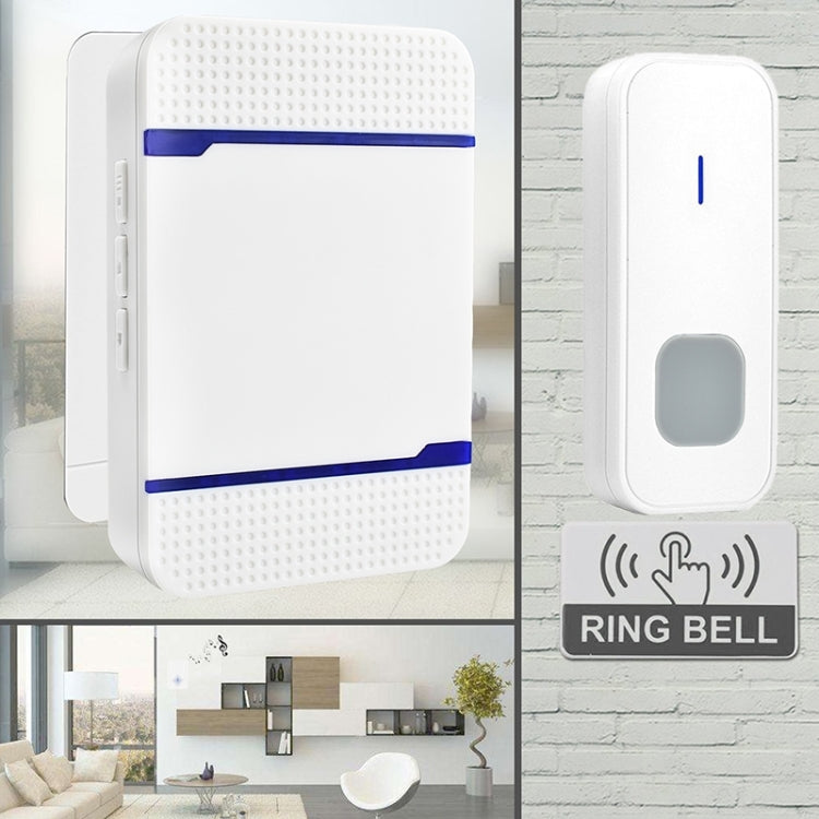 Récepteur de sonnette WiFi sans fil N15K-1T1-B 110 dB étanche IP55 à faible consommation d'énergie avec veilleuse, 53 options musicales, distance de réception : 300 m, N15K-1T1-B Blanc, N15K-1T1-B Noir