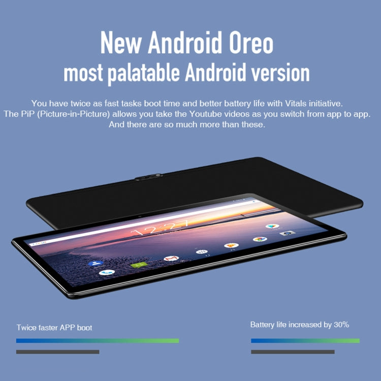 Android 8.0, MTK (Helio X27) Deca Core jusqu'à 2,1 GHz, prend en charge OTG, FM, Bluetooth, WiFi double bande, réseau : 4G, Hi9 Air 4 Go + 64 Go