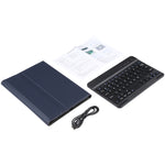 A06 Étui pour tablette en cuir avec clavier Bluetooth ultra-fin en TPU texture peau d'agneau et support, détachable, pour iPad mini 6 / mini 7, A06