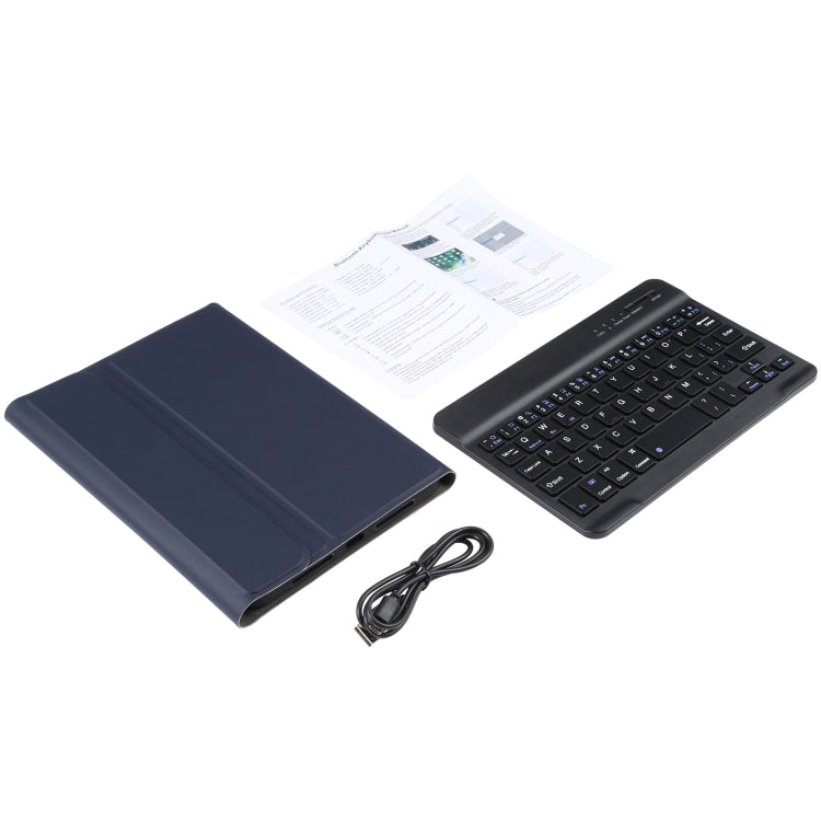 A06 Étui pour tablette en cuir avec clavier Bluetooth ultra-fin en TPU texture peau d'agneau et support, détachable, pour iPad mini 6 / mini 7, A06