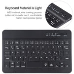 A06 Étui pour tablette en cuir avec clavier Bluetooth ultra-fin en TPU texture peau d'agneau et support, détachable, pour iPad mini 6 / mini 7, A06