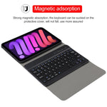 A06 Étui pour tablette en cuir avec clavier Bluetooth ultra-fin en TPU texture peau d'agneau et support, détachable, pour iPad mini 6 / mini 7, A06