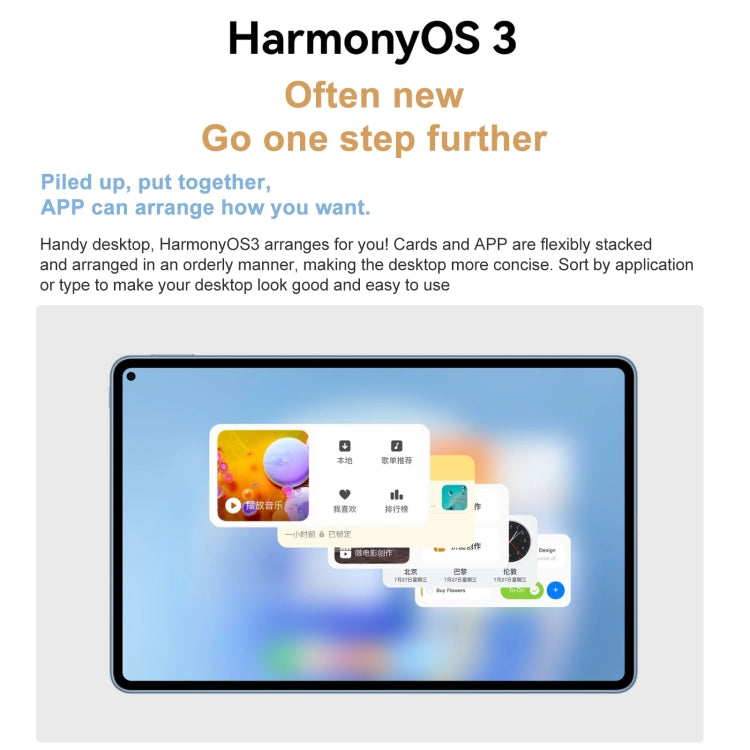 HarmonyOS 3 Qualcomm Snapdragon 888 Octa Core, prise en charge double WiFi / BT / GPS, ne prend pas en charge Google Play, GOT-AL09 8GB+256GB