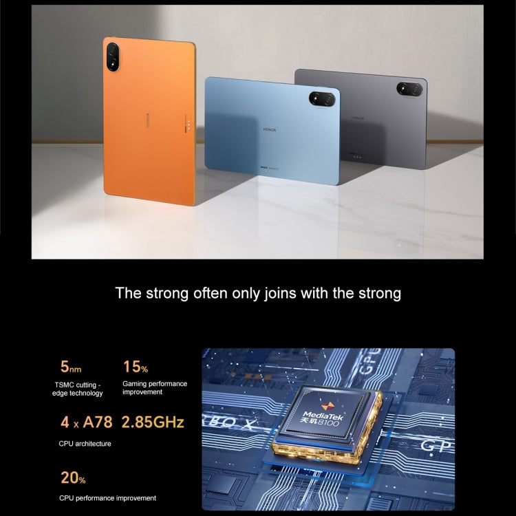 MagicOS 7.0 Dimensity 8100 Octa Core, 8 haut-parleurs batterie grande capacité 10050mAh, ne prend pas en charge Google, 8GB+128GB