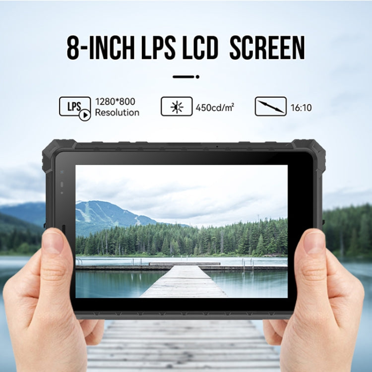 Étanchéité IP68 antichoc et antipoussière, Android 10.0 MT6771 Octa Core, prend en charge GPS/WiFi/BT/NFC, prise britannique, 8 pouces 4 Go+64 Go