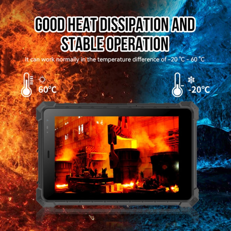Étanchéité IP68 antichoc et antipoussière, Android 10.0 MT6771 Octa Core, prend en charge GPS/WiFi/BT/NFC, prise britannique, 8 pouces 4 Go+64 Go