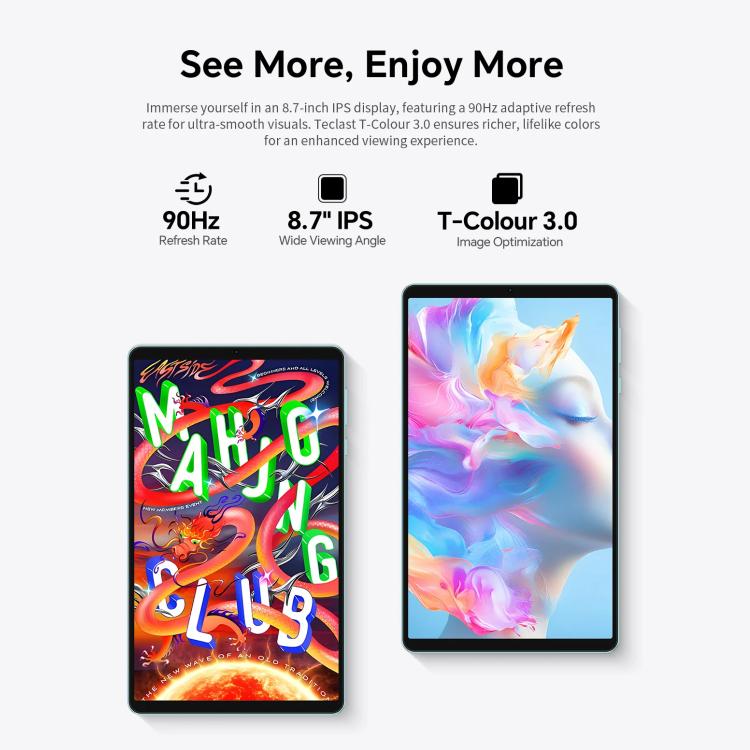 Tablette PC Teclast P50 Mini WiFi, 4GB+128GB, 8,7 pouces Android 15 Unisoc T606 Octa Core, P50 Mini