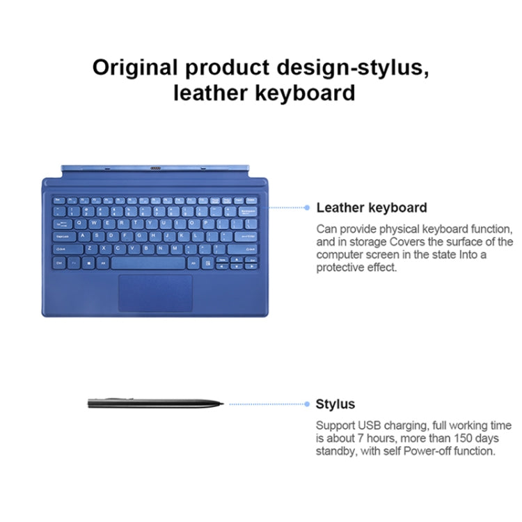 Système Windows 10, Intel Gemini Lake N4120 Quad Core jusqu'à 2,6 GHz, avec clavier et stylet, compatible Wi-Fi double bande et Bluetooth et carte TF et HDMI, prise US, W10 avec clavier et stylet