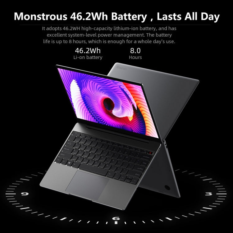 Windows 10 Home, Intel Core i5-8259U Quad Core 2,3GHz-3,8GHz, support WiFi double bande / Bluetooth / extension carte TF (gris foncé), i5-8259U 8GB+512GB