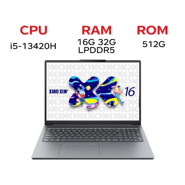 Ordinateur portable Lenovo XiaoXin 16 SE 2025, 16 pouces, 16GB+512GB, Windows 11, Intel Core i5-13420H 8 cœurs, prise US, XiaoXin 16 SE 2025