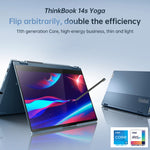 Windows 10 Professionnel, Intel Core i5-1135G7 Quad Core jusqu’à 4,2 GHz, support WiFi 6, Bluetooth et HDMI, prise US (bleu), Yoga 1JCD Core i5