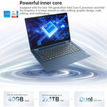 Windows 10 Professionnel, Intel Core i5-1135G7 Quad Core jusqu’à 4,2 GHz, support WiFi 6, Bluetooth et HDMI, prise US (bleu), Yoga 1JCD Core i5