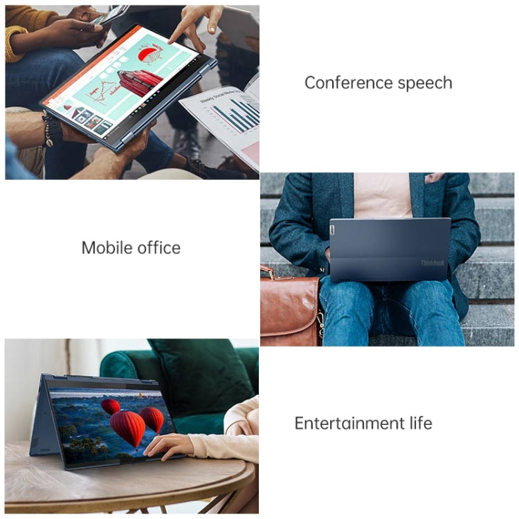 Windows 10 Professionnel, Intel Core i5-1135G7 Quad Core jusqu’à 4,2 GHz, support WiFi 6, Bluetooth et HDMI, prise US (bleu), Yoga 1JCD Core i5